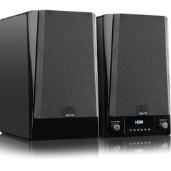 Breathtaking wireless sound from a powered stereo speaker pair. SVS Prime Wireless Pro delivers immersive, reference quality sound via a vast array of connectivity choices with a user-friendly control interface.Stream High-Resolution audio wirelessly via WiFi, Apple Airplay 2 for iPhones and iOS, and Chromecast for Android phones and other devices.