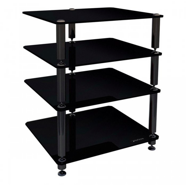 Norstone Bergen 2 Four Glass Shelf Hi-Fi Audio Rack | Vinyl Sound