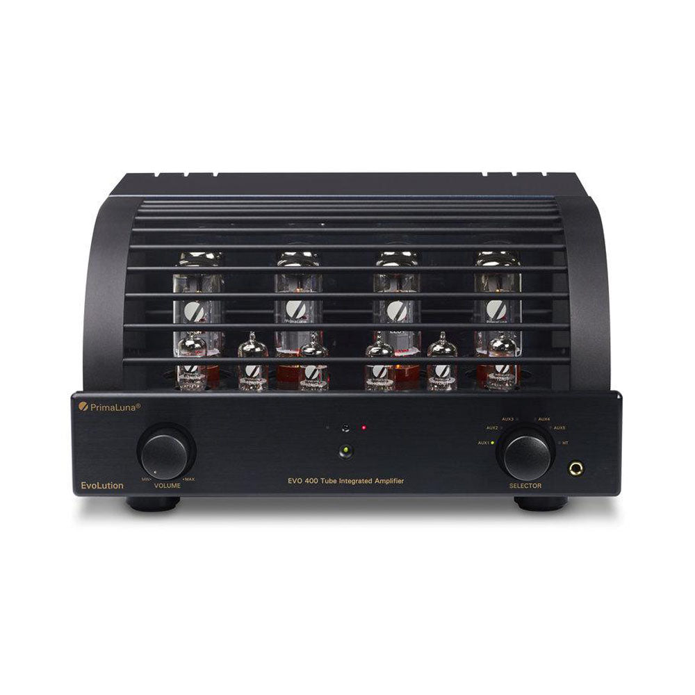 PRIMALUNA EVO 400 TUBE INTEGRATED AMPLIFIER - Discover the high quality music at a very best price at Vinyl Sound. Check out the Integrated Amplifiers: PrimaLuna EVO 300, Primaluna evo 100, Primaluna evo 200, The Power Amplifiers: Primaluna evo 400, PrimaLuna Evo 30, Primaluna evo 100, The Preamplifiers: Primaluna evo 100, Primaluna evo 300, Tube-Hybrid Integrated, the PrimaLuna transformers...