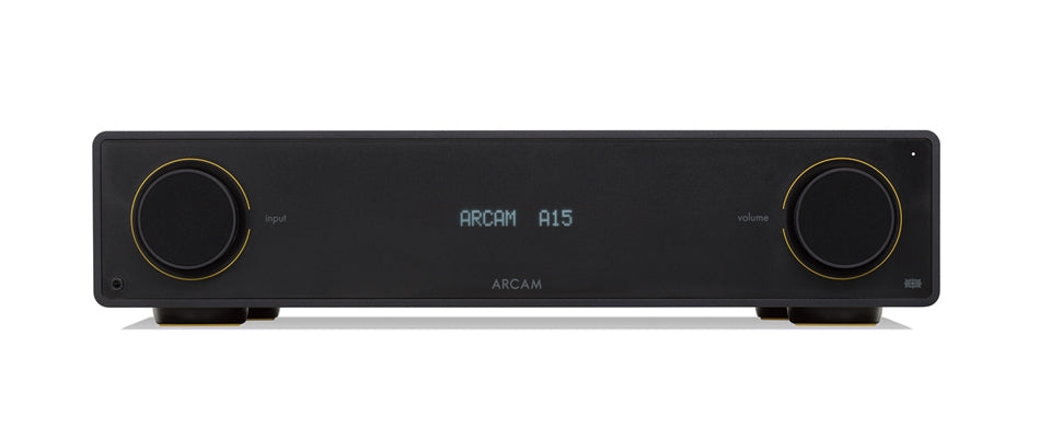 The ARCAM A15 is the power house, with 80 Watts of output per channel. It is perfect for listening with tower speakers, in larger rooms, and more exuberant listening volumes. Continuous power output (0.5% THD), per channel2 channels driven, 20Hz - 20kHz, 8Ω 80W2 channels driven, 1kHz, 4Ω 120WHarmonic distortion, 80% power, 8Ω at 1kHz 0.002%Analogue InputsNumber of inputs 3 