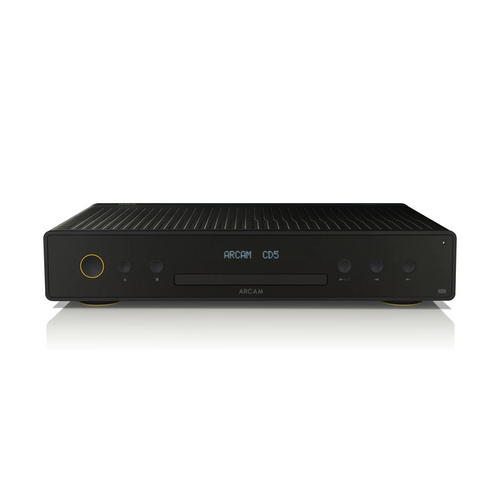The ARCAM CD5 is for those intimate listening experiences with your favourite music on Compact Disc. Frequency Response (fi lter 1) 20Hz - 20kHz ±0.05dBMax Analogue Output (0dBFS) 2.1V rmsSNR (A-wtd, ref. 16-bit/24-bit, 0dBFS) 93dB/115dBMains Voltage & Power Consumption AC 100-240V, 50/60 Hz, 12W Dimensions W x D x H (including feet) 431 x 344 x 83mm
