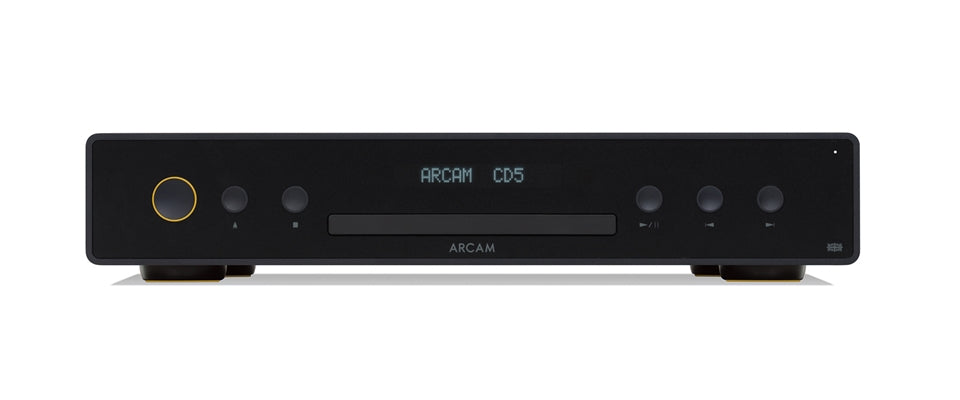 The ARCAM CD5 is for those intimate listening experiences with your favourite music on Compact Disc. Frequency Response (fi lter 1) 20Hz - 20kHz ±0.05dBMax Analogue Output (0dBFS) 2.1V rmsSNR (A-wtd, ref. 16-bit/24-bit, 0dBFS) 93dB/115dBMains Voltage & Power Consumption AC 100-240V, 50/60 Hz, 12W Dimensions W x D x H (including feet) 431 x 344 x 83mm