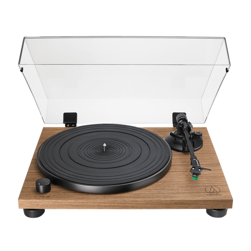 The AT-LPW40WN is a fully manual, belt-drive turntable designed to give you optimal high-fidelity audio reproduction from vinyl. The turntable includes a straight carbon-fiber tonearm with adjustable tracking force and an AT-HS4 universal ½"-mount headshell with an AT-VM95E Dual Moving Magnet phono cartridge. 