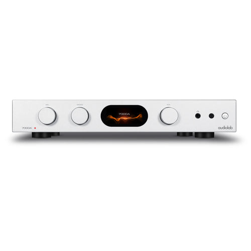 Nestled between the 6000 and 9000, the 7000 fuses premium traits into a pricing category that follows the mantra of class-leading performance. Outwardly resembling the sequential series and therefore oﬀering a brand-wide visual aesthetic match, the audiolab 7000A improves on the 6000A with a genuine 70W per channel output, a new DAC, a new full-colour IPS LCD screen and more!
