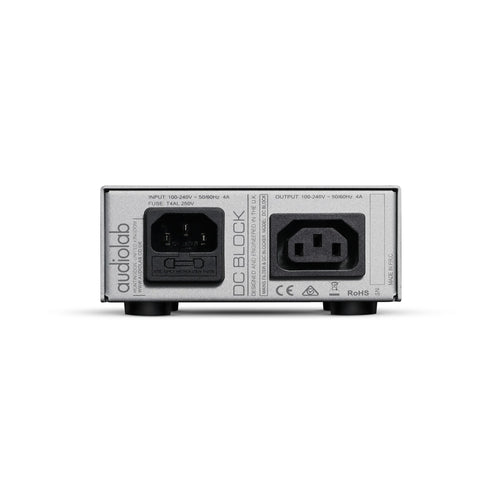 AUDIOLAB DC BLOCK DIRECT CURRENT BLOCKER The DC Block has been designed to improve the quality of AC electricity that feeds our audio and AV systems. Mains electricity has a fundamental influence on the audio signal as it passes through a system, from source to amp to speakers.