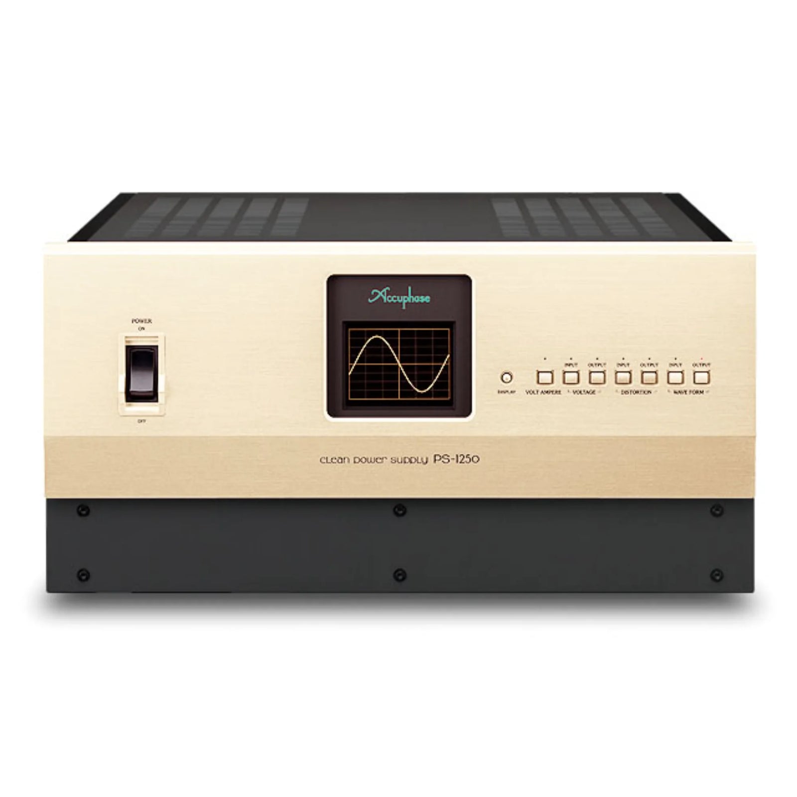 Accuphase PS-1250 Clean Power Supply 900 VA Product & Specification The power supply delivers the energy your audio equipment uses for music playback. Accuphase’s Clean Power Supply components provide a power source with minimum noise and distortion by utilizing a groundbreaking waveform shaping technology that compares the power supply’s waveform to a reference waveform, then supplements insufficiencies and removes any excess misshaping.