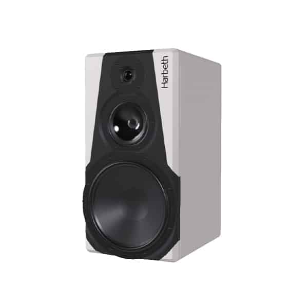 Harbeth NLE-3 3-way DSP-powered loudspeakers in floorstanding format