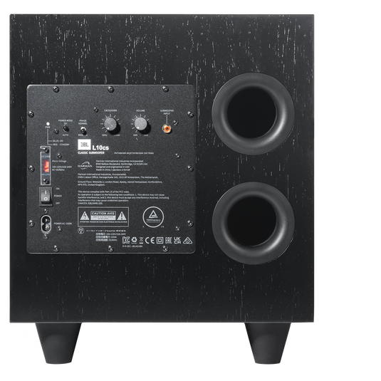 L10 Classic L10 Classic 10-inch (250mm) Down Firing Powered Subwoofer With a 250W RMS built in amplifier driving the 10-inch (250mm) down firing woofer, the L10cs is sure to provide plenty of low frequency support to a wide variety of audio systems. From 2 channel loudspeakers and Integrated music systems to home theater, the L10cs adds depth to music, and impact to movies and video games.
