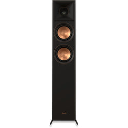 Klipsch RP-5000F floorstanding speaker featuring dual 5.25-inch spun-copper Cerametallic™ woofers and a 1-inch titanium tweeter with Tractrix® horn.