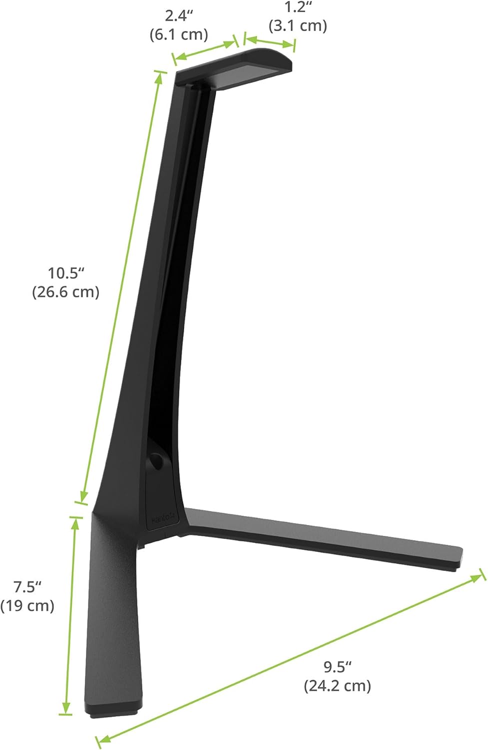 Kanto H3 Universal Desktop Headset Stand with Silicone Padding and Adapter Holder
