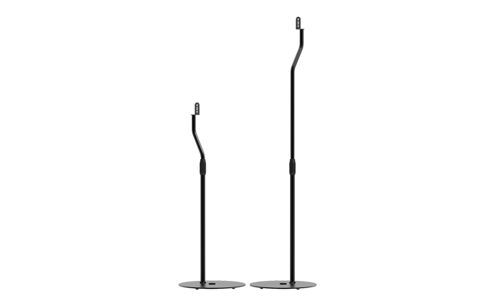 Kanto SLH Universal Height Adjustable Speaker Stands for Satellites up to 9 lbs (4 kg) Pair Black