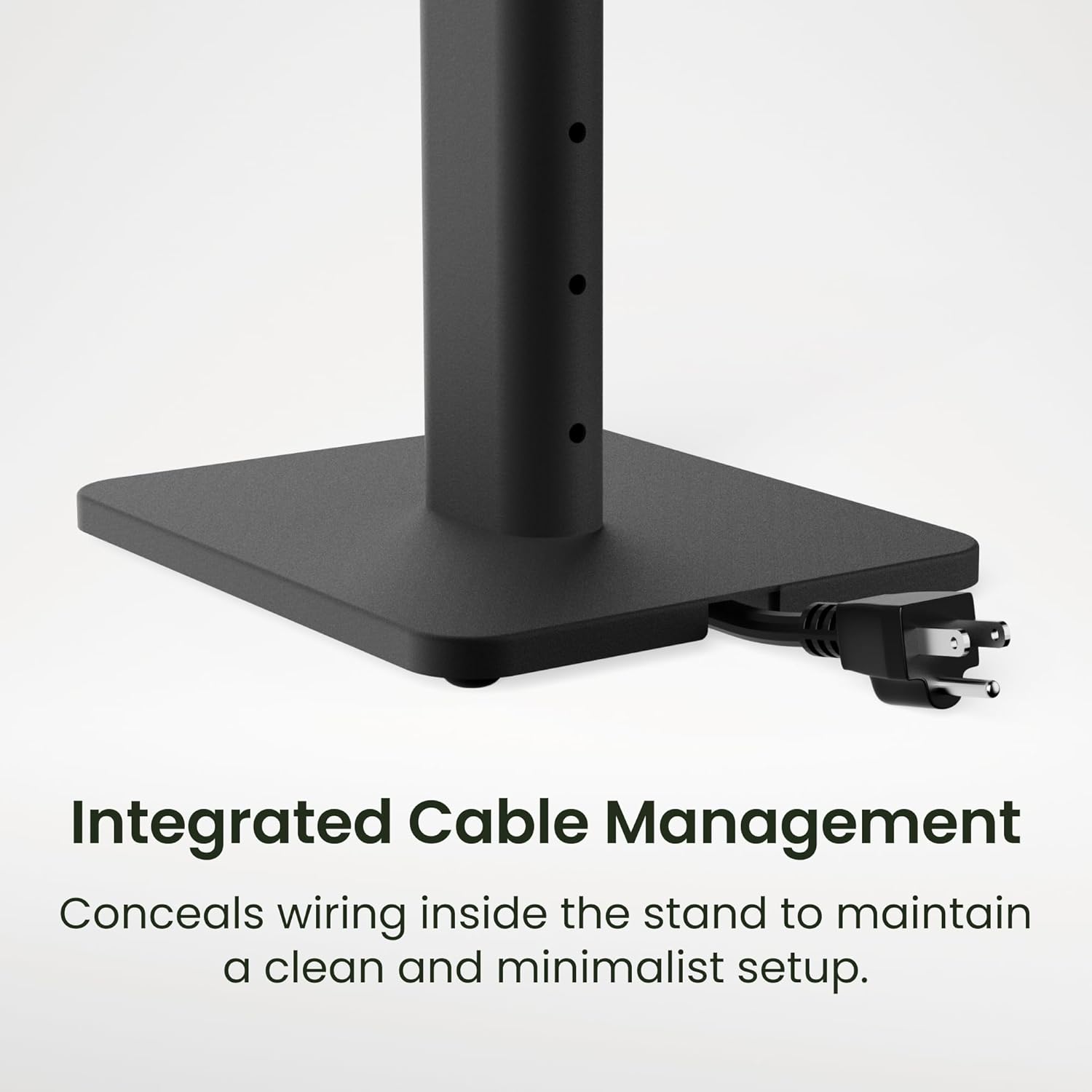 Kanto SPH Universal Height Adjustable Floor Speaker Stands for Bookshelf Speakers - Black, Pair