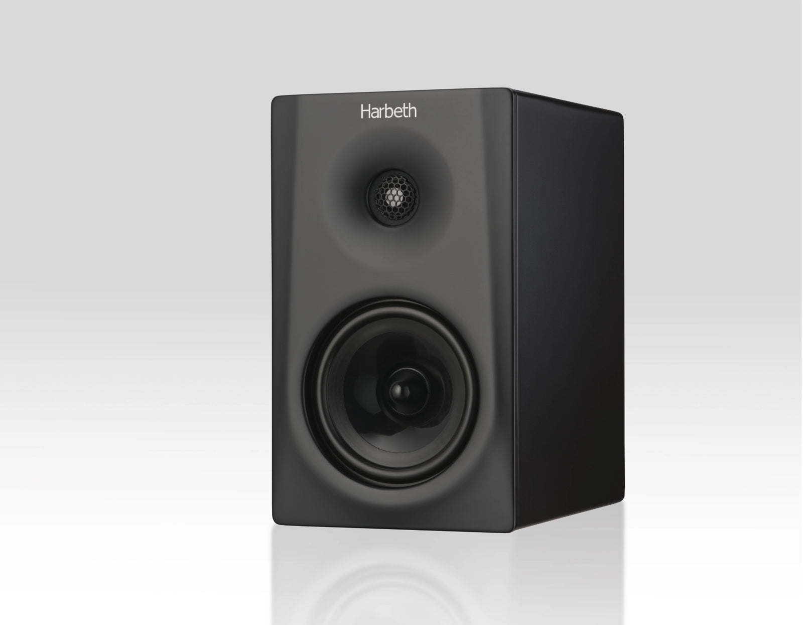 Harbeth NLE-1 compact bookshelf DSP speakers