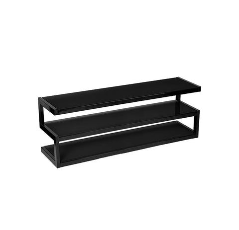 Norstone Esse 43 Inch AV Rack With 3 Black Glass Shelves