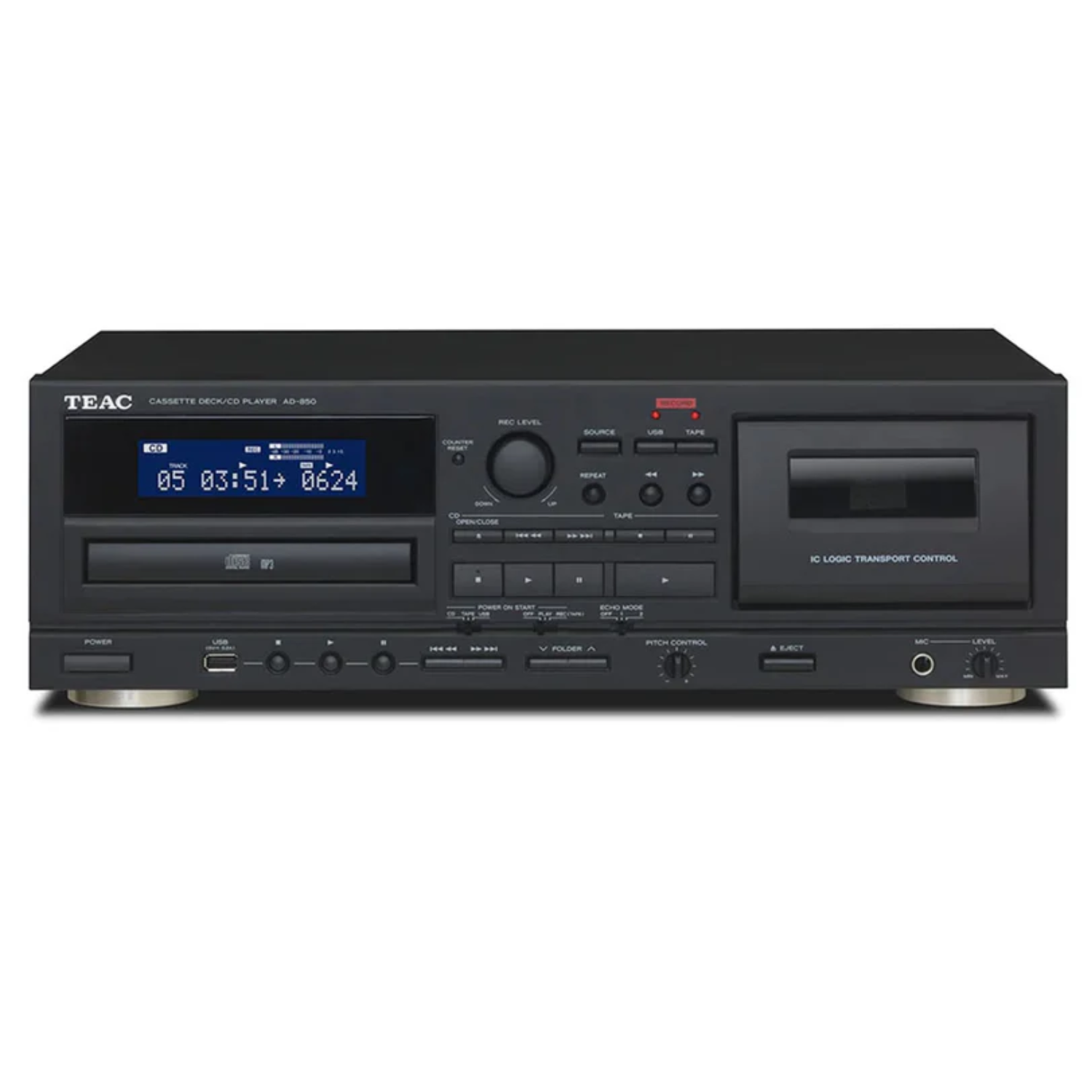 Teac AD850SEB Cassette Deck CD Player