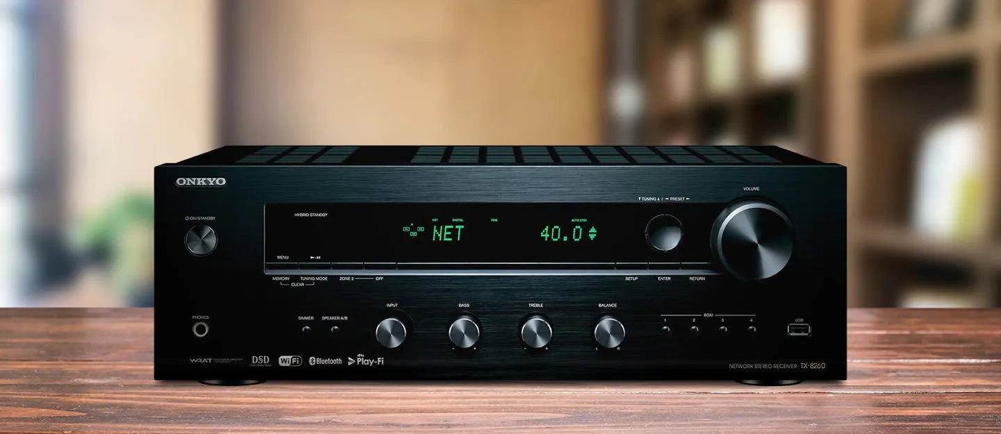 Onkyo TX-8260 Network Stereo Receiver with Wi-Fi and Bluetooth