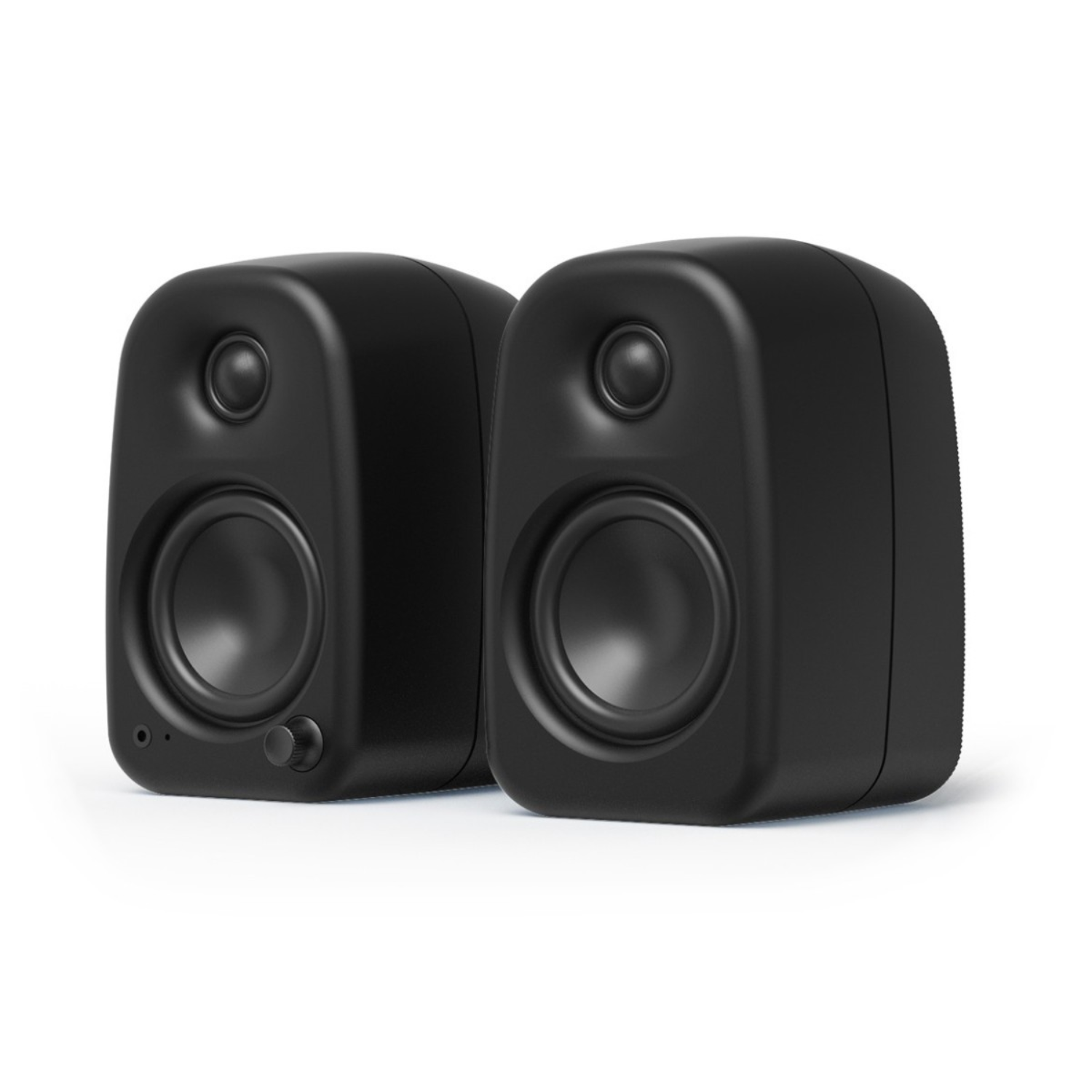 Kanto UKI 100W Desktop Speakers with Bluetooth, USB-C and Headphone Out, Pumice Grey (Pair)