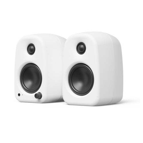 Kanto UKI 100W Desktop Speakers with Bluetooth, USB-C and Headphone Out, Pumice Grey (Pair)