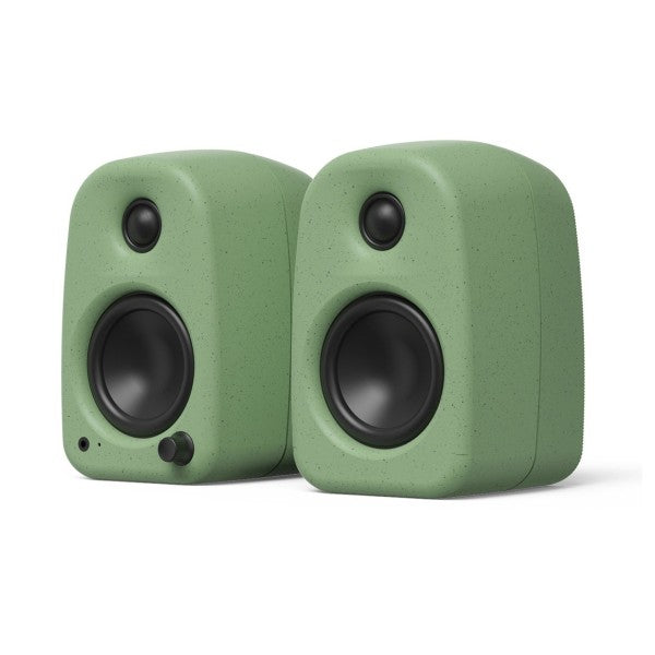 Kanto UKI 100W Desktop Speakers with Bluetooth, USB-C and Headphone Out, Pumice Grey (Pair)