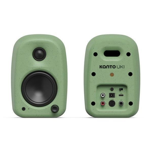 Kanto UKI 100W Desktop Speakers with Bluetooth, USB-C and Headphone Out, Pumice Grey (Pair)