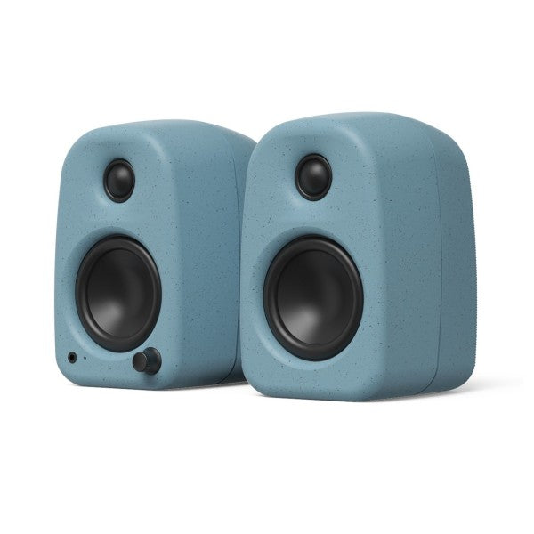 Kanto UKI 100W Desktop Speakers with Bluetooth, USB-C and Headphone Out, Pumice Grey (Pair)