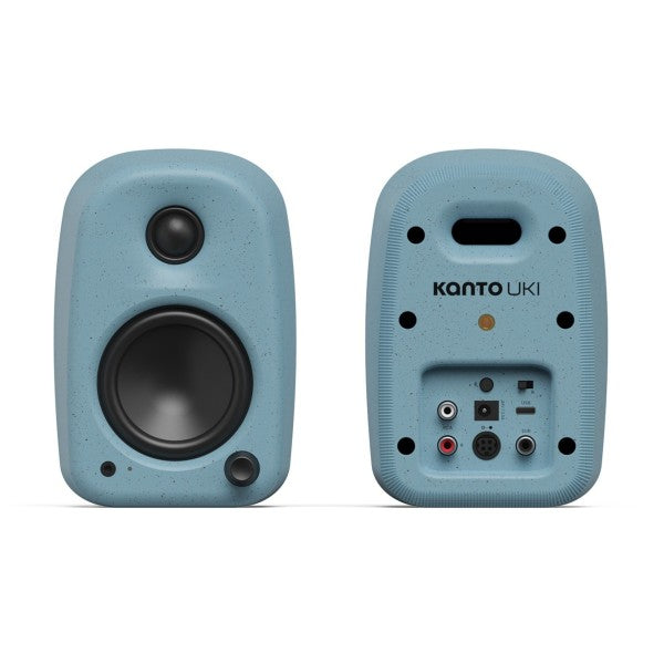 Kanto UKI 100W Desktop Speakers with Bluetooth, USB-C and Headphone Out, Pumice Grey (Pair)