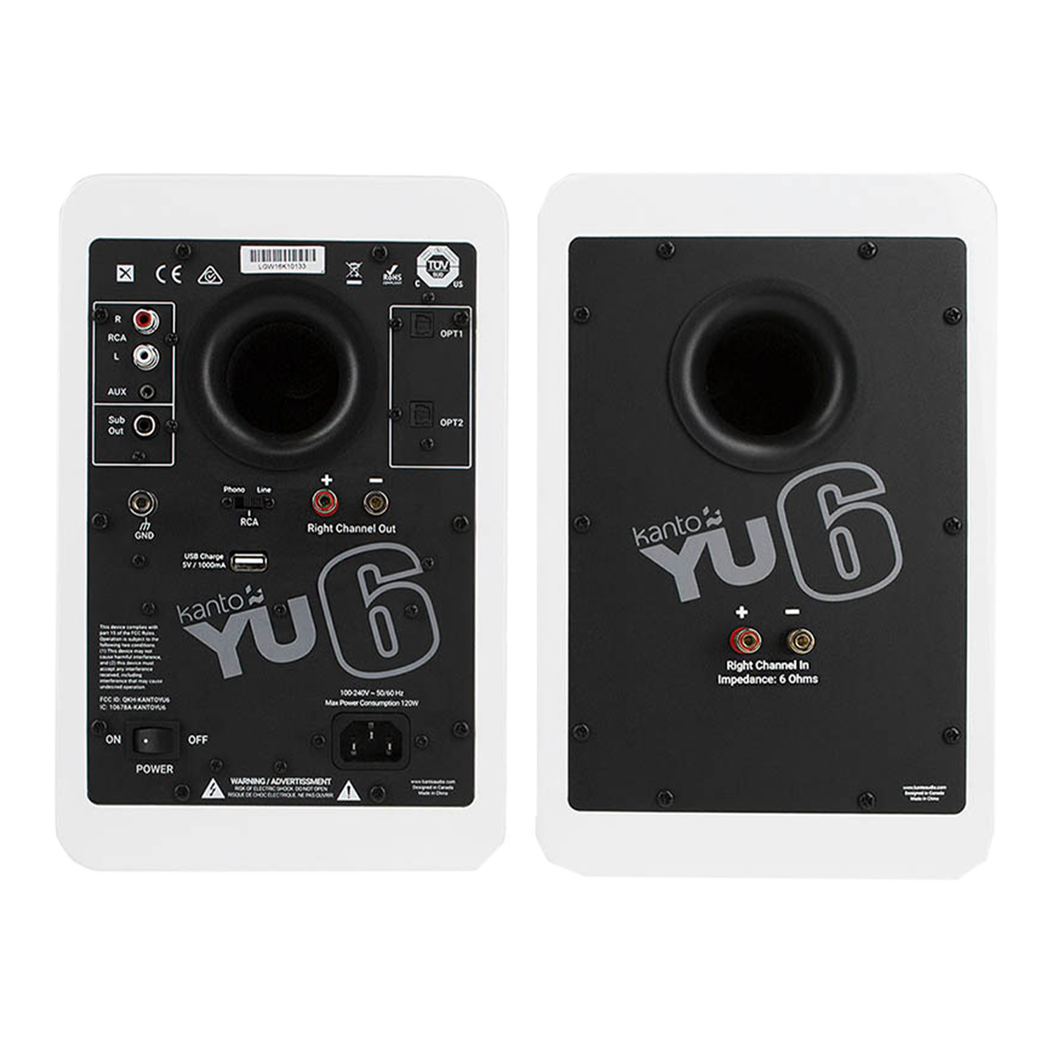 Kanto YU6 Powered Speakers with Bluetooth and Phono Preamp