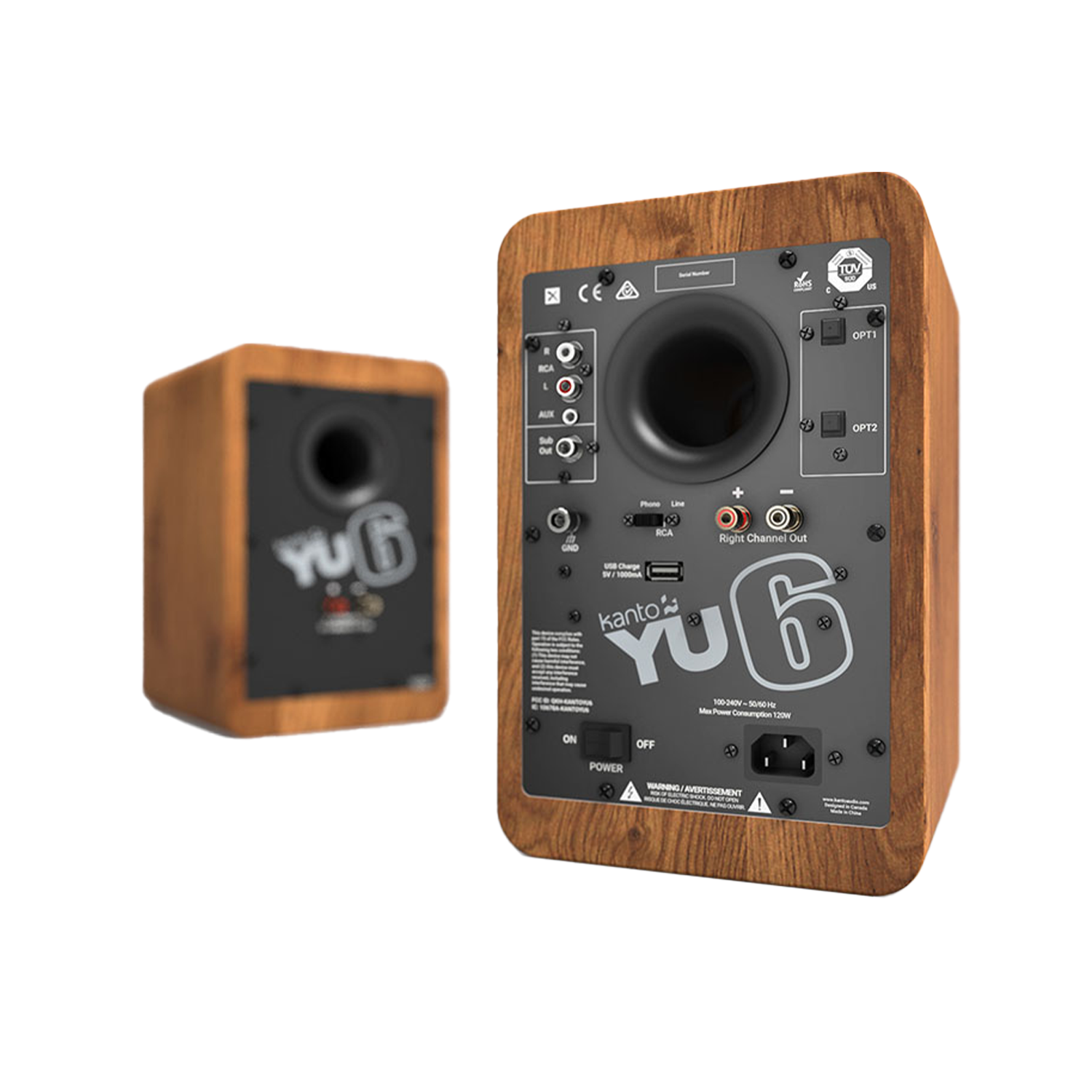 Kanto YU6 Powered Speakers with Bluetooth and Phono Preamp