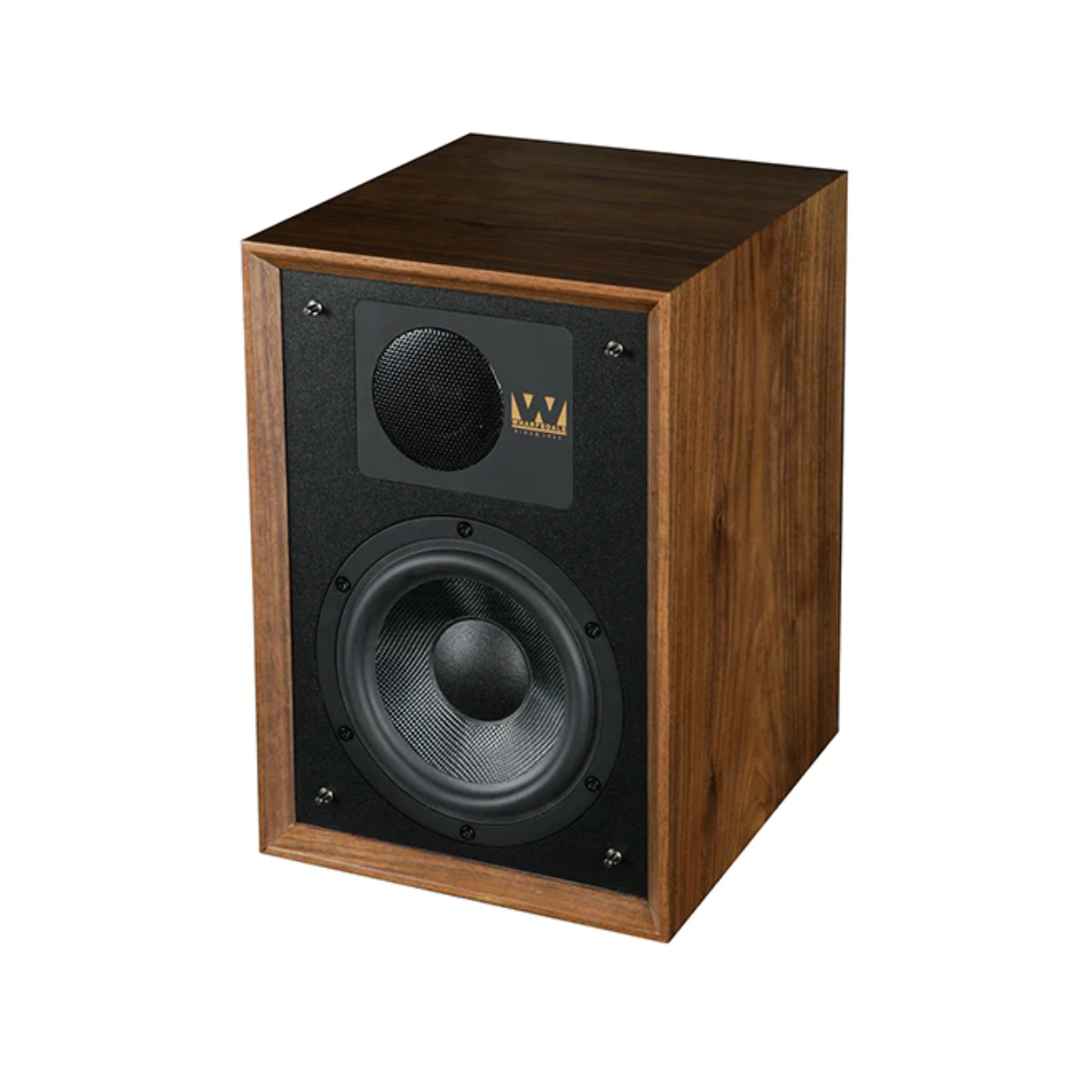 Denton 85th Anniversary is a two-way speaker in the classic bookshelf tradition, beautifully hand veneered in Mahogany by Wharfedale cabinet makers with an inset front baffle and traditional Tungsten cloth grille. Underneath the traditional exterior, however, the Denton 85th Anniversary is bang up to date and utilises a mixture of traditional and advanced technology.