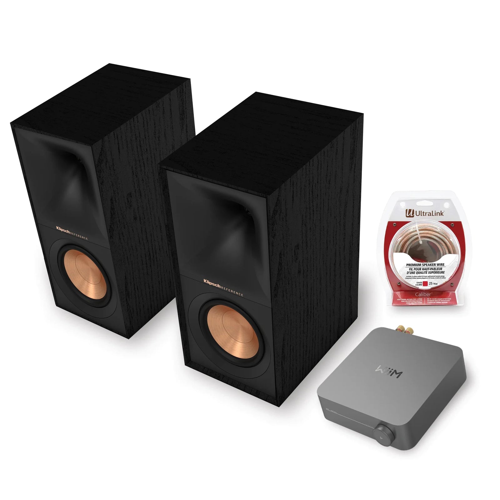 Klipsch Ultimate Streaming Starter Kit -Klipsch R-60M Speakers, WiiM Amp & Ultralink Wire