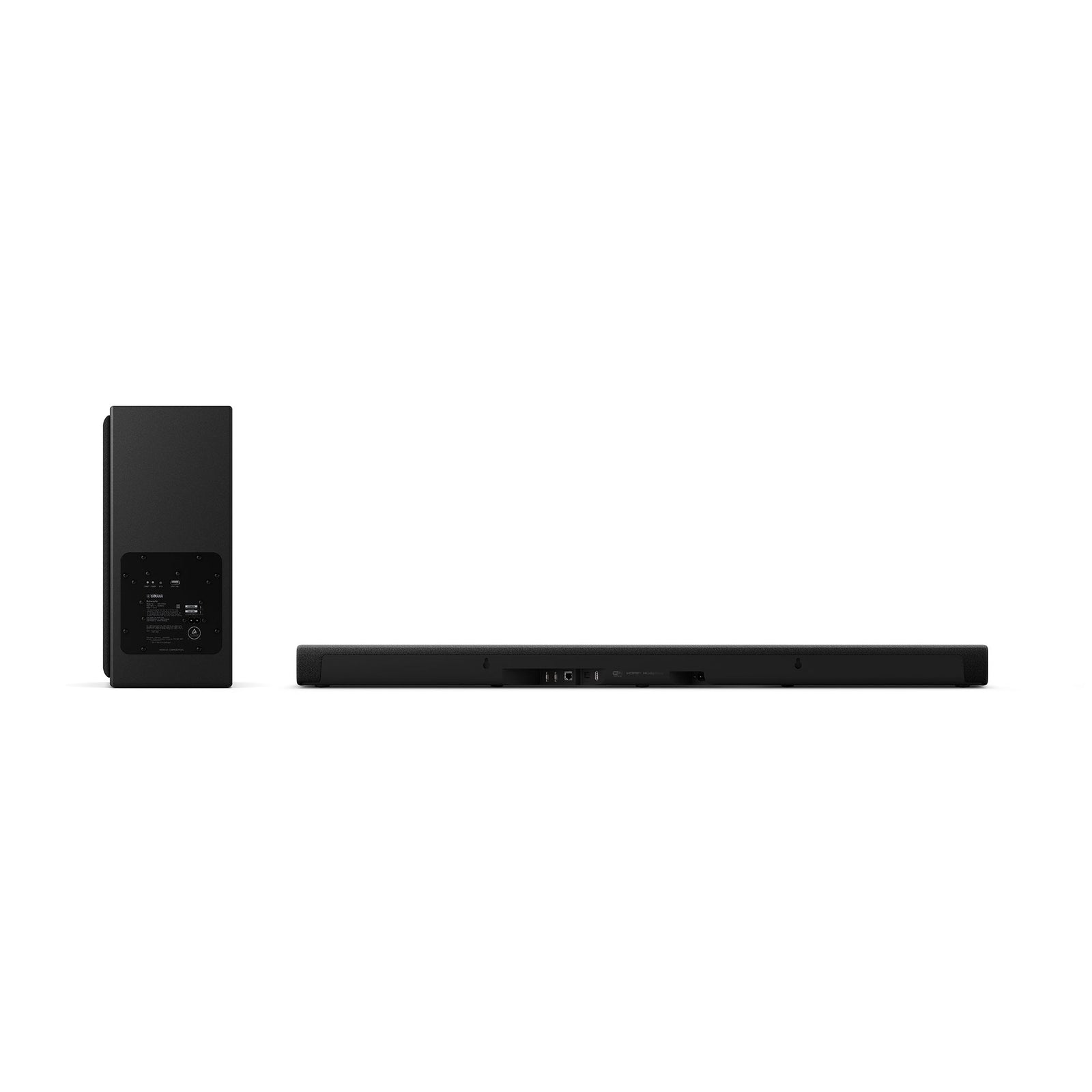 YAMAHA SRX50A TURE X SOUND BAR WITH EXTERNAL SUBWOOFER | VINYL SOUND True X Soundbar with external subwoofer True X Surround (Separately sold True X speakers are required to play contents with True X surround.) Dolby Atmos® Alexa Built-in Spotify Connect, AirPlay 2, and Tidal Connect HDMI eARC(out), HDMI in, Bluetooth®
