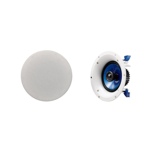 YAMAHA NS-IC600 - INCEILING SPEAKERS | VINYL SOUND A 6-1/2"  with cone woofer, fluid-cooled soft-dome swivel tweeter, 110W power handling, horn-shaped acoustic baffle and thin, light grille Blue PP mica cone woofer Fluid-cooled soft-dome swivel tweeter 110W high power handling capacity Horn-shaped acoustic baffle with spiral pattern produces a clean and natural sound 