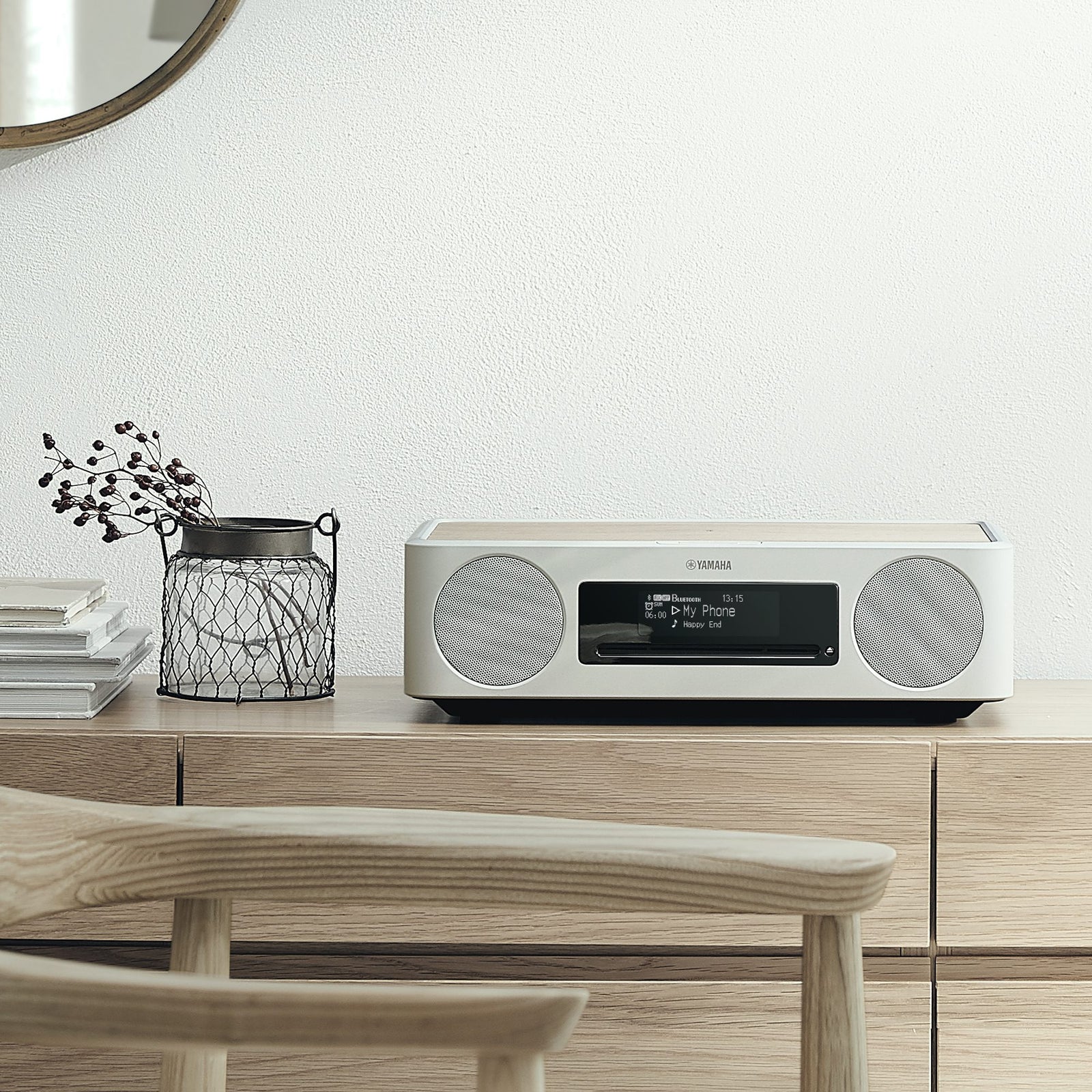 Yamaha TSX-B237 - Desktop Audio with all your favorite music. With a shape you'll come to love. The TSX-B237 makes your day even better. SIMPLICITY Find yourself right where you are Makes your whole day worthwhile Comfort, beauty and peace