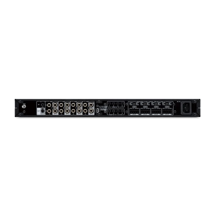 Specially designed for custom integration of whole home audio systems, the “QS” (Quad Streamer) provides four zones of audio streaming and eight channels of high-performance audio amplification in an ultra-slim