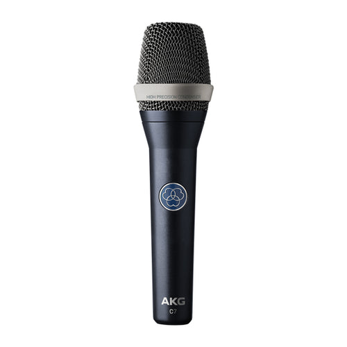 Front view of AKG C7 handheld condenser vocal microphone
