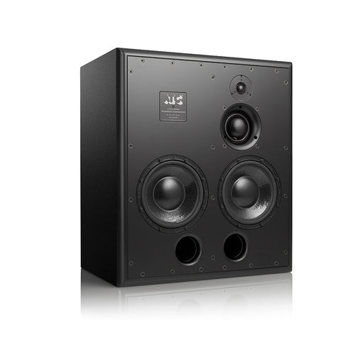 Front view of ATC SCM110ASL Pro 3-Way Active Studio Monitor showcasing its design.
