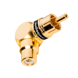AudioQuest RCA 90˚ Adaptor - Female RCA > Right-Angle Male RCA