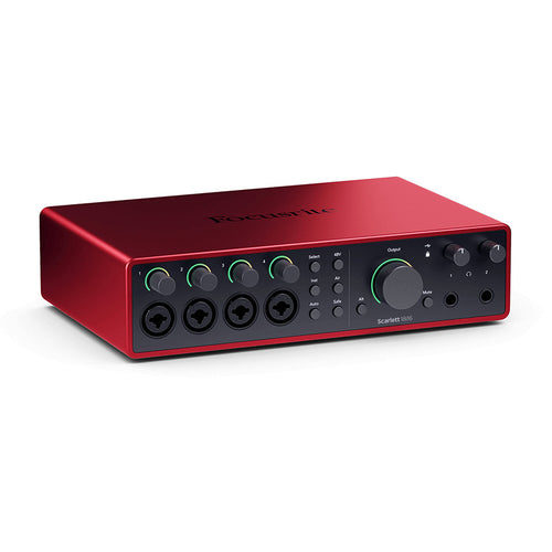 Front view of focusrite scarlett 18i16 4th-gen audio interface