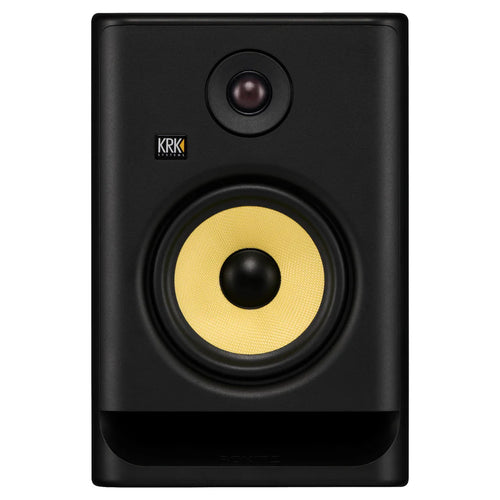 Front view of KRK Rokit® 7 Generation Five Powered Studio Monitor showcasing its design.