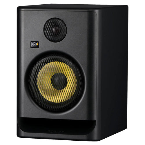 Front view of KRK Rokit® 7 Generation Five Powered Studio Monitor showcasing its design.