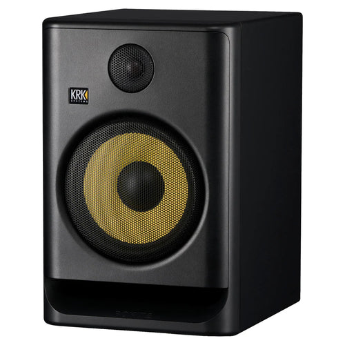 Front view of KRK Rokit® 8 Generation Five Powered Studio Monitor showcasing its design.