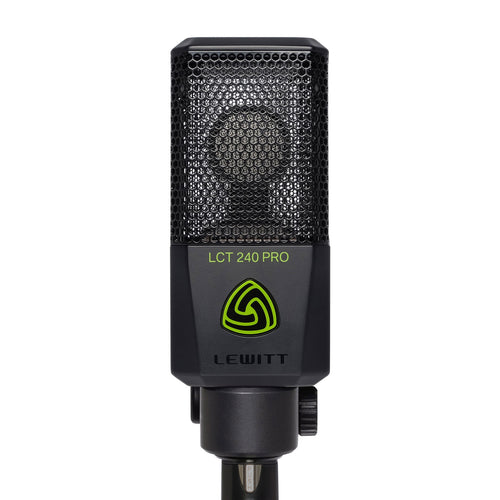 product photo of lewitt lct 240 pro black microphone, front view