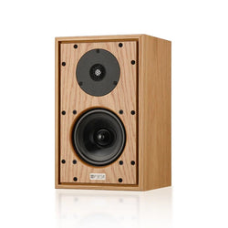 Pair of Harbeth P3ESR XD2 speakers in walnut finish on stands