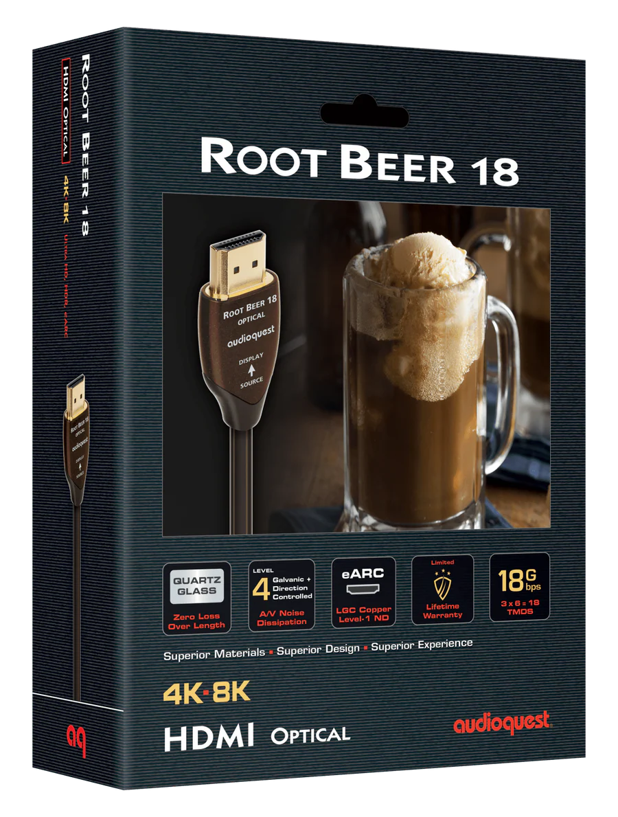 AudioQuest Root Beer 18 Long-Length High Speed 18Gbps Active HDMI 2.0b Cable