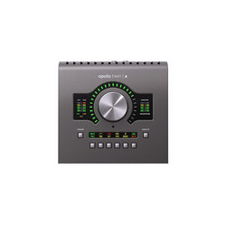 Front angle of Universal Audio Apollo Twin X DUO USB Heritage Edition audio interface