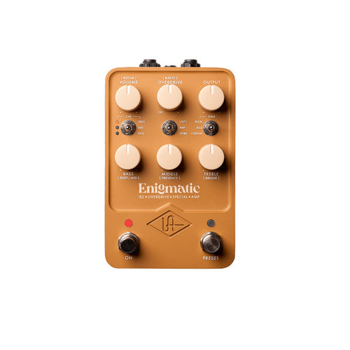 Interface view of Universal Audio Enigmatic '82 Overdrive Special amp plugin in UA Console or DAW