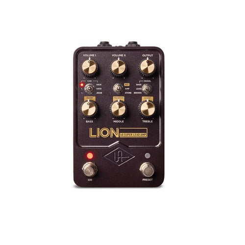 Plugin interface of Universal Audio Lion '68 Super Lead amp emulation in DAW or UAFX