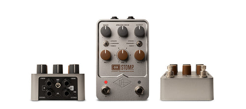 Universal Audio OX Stomp Dynamic Speaker Emulator pedal with controls and footswitches