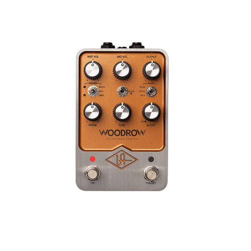 Interface of Universal Audio Woodrow '55 Instrument Amplifier plugin in UAFX or DAW