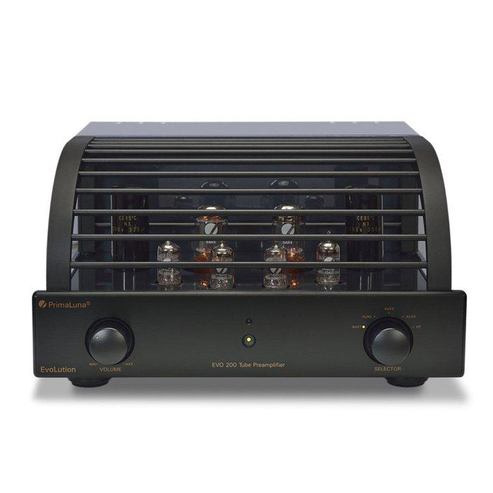 PRIMALUNA EVO 200 TUBE PREAMPLIFIER - Discover the high quality music at a very best price at Vinyl Sound. Check out the Integrated Amplifiers: PrimaLuna EVO 300, Primaluna evo 100, Primaluna evo 200, The Power Amplifiers: Primaluna evo 400, PrimaLuna Evo 30, Primaluna evo 100, The Preamplifiers: Primaluna evo 100, Primaluna evo 300, Tube-Hybrid Integrated, the PrimaLuna transformers...